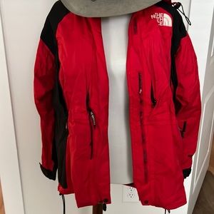 Red North Face Shell Rain/Ski Jacket with zip in fleece